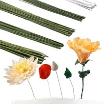 설탕 케이크 슈가 플라워 모델링 와이어 클레이 인형 40 개 퐁당 검 페이스트 도구 직경 06/0.8/1/1.2/1.4/1. 8mm, white 1mm