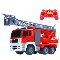 [해외]엔진 분무기 전동 충전 큰 1:20 rc 2.4g 큰 원격 제어 전기 소방차 스프레이 화재 장난감 자동차 살충, 빨간색