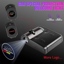 무드등 라이트 앰비언트 3D 자동차 무선 도어 장식 Led HD 프로젝터 램프 미이 이비자 6l 6j 레온 Mk2 아로나 알함브라 큐프라 fr용 145608, 2Pcs with logo _For Ford