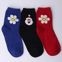 노마코 당일발송 3켤레 1묶음 스마일 크리스마스 캐릭터양말 산타양말 크리스마스양말 크리스마스선물