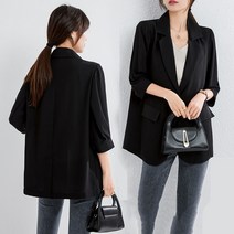 여성용 베이직 얇은 쉬폰 자켓 하늘비즈 C10 G441V326