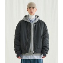 매장정품 MELANGE MASTER 오버 핏 MA-1 재킷 [건메탈] MABUJ703-GT 496362