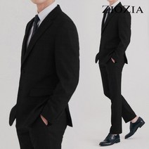 지오지아 슬림 블랙 구김방지 데일리 정장세트 ABA5SB1401 ABA5SP1401 BK