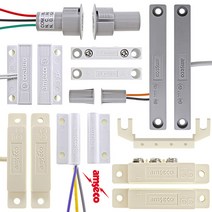 자석스위치 암세코 마그네틱 센서 에어커튼 스위치 창문 도어 문열림 방범 스위치 센서 AMSECO Potter Magnetic Contacts Switch, AMS-25A(NO), 1개