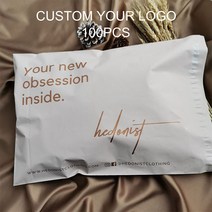 택배 비닐 종이 상자 박스 팩 생분해성 인쇄 베이지 가방 럭셔리 운송 우편물 의류 포장, 100pcs_35X45CM