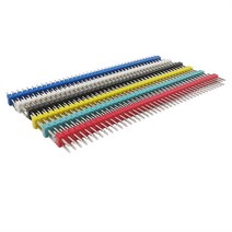 아두이노 키트 코딩 입문 교육 보드 점퍼선 30/60Pcs 2.54mm 피치 40Pin 2x40 더블 행 스트레이트 바늘 Bre, [01] 30PCS 2x40Pin