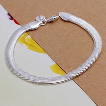 여성 액세사리 목걸이 팔찌 귀걸이 패션 잡화 제품 여성 망 실버 컬러 쥬얼리 패션 플랫 뱀 체인 팔찌 공장 가격