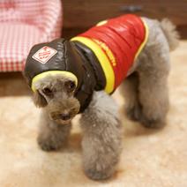 강아지 패딩 모자 세트 입기 편한 옷 10초, M블루