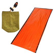 비비색 백패킹 경량 비박텐트 1인용 Bivy 자루 경량 휴대용 눈에 보이는 컬러 알루미늄 호일 열 담요, 02 Orange