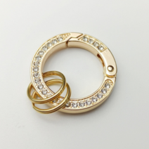 큐빅 오링 골드 메탈 키링 열쇠고리 가방 장식 부자재