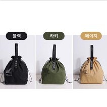 버킷 쿨러백 보온보냉 백 도시락가방 보온백, 블랙