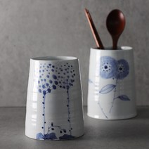 푸른꽃 도자기 수저통 택1p, 민들레홀씨, 1개