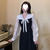 샤틴 돌잔치엄마 원피스 봄 팔뚝커버 벌룬 퍼프소매 루즈핏 롱드레스