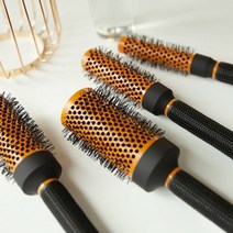 앞머리 단발 헤어 대왕 뿌리 볼륨 드라이 롤빗 세팅기, 오렌지 대