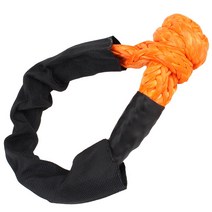 오프로드 견인 로프 자동차 트레일러 견인 로프 차량 복구 용 보호 슬리브 소프트 걸쇠 38000 lbs 합성 섬유