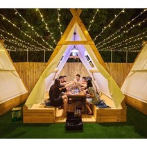 몽골텐트 삼각텐트 캠핑 대형 인터넷 연예인 텐트 야외 삼각형 텐트 냄비 캠프 B B, 샴 발판: 3m3m