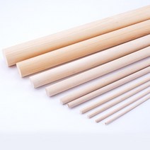 DIY 건축 모형 발사 우드 원형 봉 R 6mm L 45cm 10개 졸업 작품 재료 자작 나무, 단품