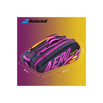 104042 정품 babolat Babolat Wimbledon 테니스 가방 배드민턴 독립 신발 창고 어깨 12 6 스틱, RAFA12 스틱-블랙 퍼플