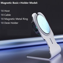 X13 마그네틱 폰 라디에이터 무선 충전기 냉각 팬 홀더 게임 콘솔 라이브 쿨러 RGB 팬 TYPE-C for Apple Android, X13-basic-holder