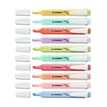 스타빌로 스윙쿨 하이라이터 형광펜 파스텔 10개, 코랄레드 (스윙쿨 파스텔 140)