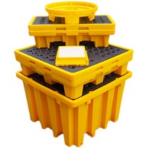 폐기물 누수 방지 팔레트 실험실 오일 유해 화학 물질, A타입 675x675x120 플라스틱 팔레트, 1개