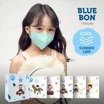 블루인더스 블루본 아이노우 썸머라인 마스크 소형 100매, 옐로우