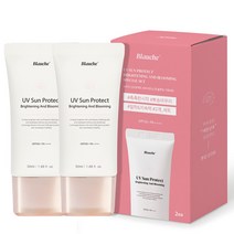 더블기획 블라우쉐 유브이 선프로텍트 브라이트닝 앤 블루밍 톤업 선크림 SPF50+ 자외선 차단제 50g 순한 저자극 유분기 없고 끈적임 없는 밀착 썬크림