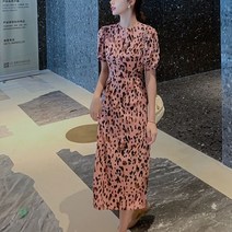 허니시스터 / 22MA27-2129) 레오파드 롱원피스
