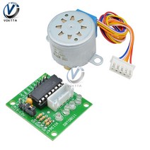 BLDC 서보 소형 스텝 스테핑 감속모터 감속기 엔코더 uln2003 드라이버 보드 모듈 + dc 12v 28byj-48 감속 기어 스테퍼 모터 arduino diy 키트 4상, 1 세트
