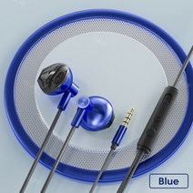 Olaf-3.5mm/타입 c 인이어 헤드폰 HIFI 스포츠 음악 이어버드 핸즈프리 유선 헤드셋 이어폰 마이크 포함 샤오미 화웨이 삼성용, 03 3.5mm Blue