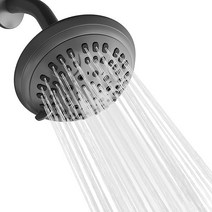 [ShowerMaxx 정품] 럭셔리 스파 시리즈 6가지 스프레이 설정 11.4cm(4.5인치) 조절 가능한 고압 샤워 헤드 고정 장치 경수용 360도 틸트 마사지 시스템 -, Gray Gun