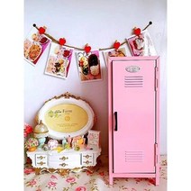 캐비넷 미니 사물함 철제 락커장 락커 룸 관물대 핑크, 포지티브 핑크(사랑의 자물쇠 보내기)