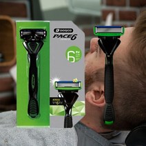 그린생활 도루코 SXA1040 페이스식스 6중 하드코팅 올리브 윤활밴드 면도기, 상세 참조