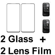 레드미 용 4 IN 1 Glass 노트 프로 max 카메라 렌즈 샤오미 강화 스크린 보호대, 11 레드미 노트 11T 5G, 05 2 Glass and 2 렌즈