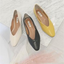브룸 사이드 트임 심플 데일리 여성 플랫슈즈 WAT-2509V