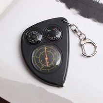 온도계 나침반 열쇠고리 거리측정나침판 키홀더 키링, 1개