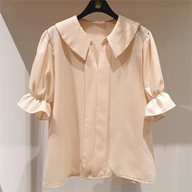오더렛 오더렛 라운드 플랫카라 슬릿넥 블라우스-2 (7162698)