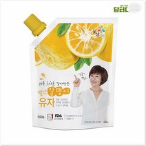 별난 알맹이 유자 파우치 500g 유자에 이드 에이드 만들기 원액 베이스, 꽃샘 별난알맹이 유자 파우치 500g