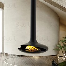벽난로 고급 화목난로 전원 주택 나무 보일러 도시형, LED + 직경 800mm + 3m 파이프