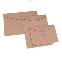 서류 사진 수납 정리 전달 크래프트 종이 단추 봉투 A5 가로황색 1P