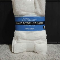 코스트코 그랑데 HOSPITALITY 업소용 면 100% 세면 (세수) 핸드 타월 수건 40cm X 76cm 12장