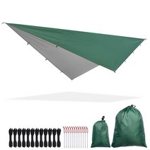 Aplus초이스 Choice 07CTT_v 캠핑 텐트 타프 쉘터 해먹 레인 플라이 그린 방, Green, 15Ft