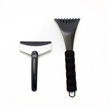 자동차 눈제거기 성에제거기 차량용 제설기 성애 서리 얼음 유리 눈치우기 스크래퍼 겨울용품, 소프트핸들 스크래퍼(블랙)