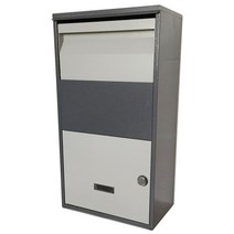 철제 무인 택배함 물품 보관함 야외 소포 사무실 방수, 그레이 96×41×22cm 키 잠금