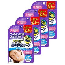 나이트민 나살 테이프 21개입 4팩 [Bulk purchase] Nightmin Nose breathing tape Reduces the sound