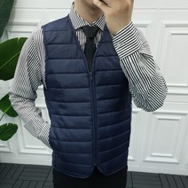 인스타일 남녀공용 V넥 지퍼 초경량 패딩조끼(3COLOR)