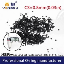 고무오링 니트릴 고무 10 개/몫 블랙 NBR CS 0.8mm 두께 OD2.6/3/3.6/4.1/4.3/4. 1mm O 링 가스켓 방수 시계 oring, [01] 2.6x1x0.8mm, [01] 10 pieces