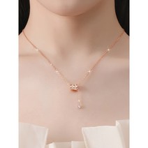 가볍고 럭셔리한 오비 목걸이 여소중 디자인 고급 펜던트 트랜스포트 쇄골 체인