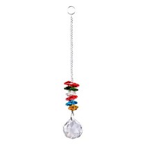 크리스탈 매달려 장식 매력 Windchime 빗방울 레인보우 메이커 펜던트 파티오 웨딩 창 자동차 장식, 결정, B