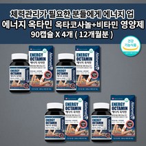 남성 호르몬제 지구력 증진 활력 체력 관리 보충 기운없을때 활력제 피로회복제 호르몬 보충제 zincpicolinate 캐나다 에너지 옥타민 옥타코사놀 비타민 B군 영양제 90정, 4개